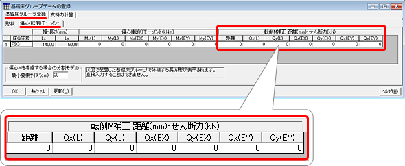 基礎床グループデータの登録