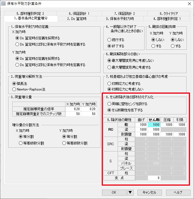 保有水平耐力計算条件