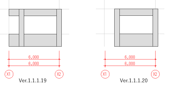 梁、片持梁、外部袖壁の作図