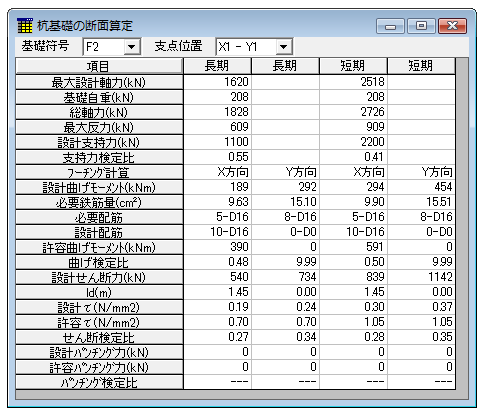 杭基礎の断面算定